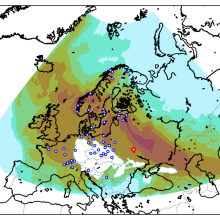 Empreinte panache incendies Tchernobyl août septembre 2024